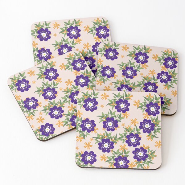 Item preview, Leaves nature pattern Wild flowers designed and sold by CoolArtByMboya.