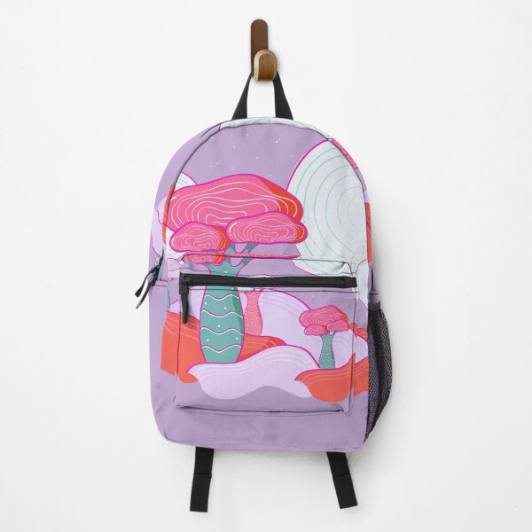 Item preview, Kawaii anime space trees | Red and lavender purple designed and sold by Lena Morf.