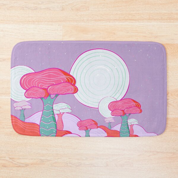 Item preview, Kawaii anime space trees | Red and lavender purple designed and sold by Lena Morf.