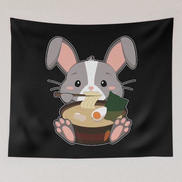 Item preview, Anime Cute Rabbit Japanese Ramen Noodles Kawaii Gift product designed and sold by theodoros20.
