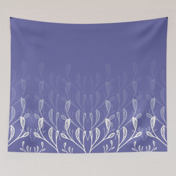 Item preview, Very Peri & Snow White Fading Leaves designed and sold by Kettukas.