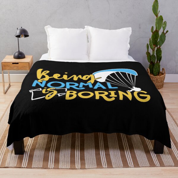 Item preview, Being Normal is Boring - Adventure Paragliding print designed and sold by theodoros20.