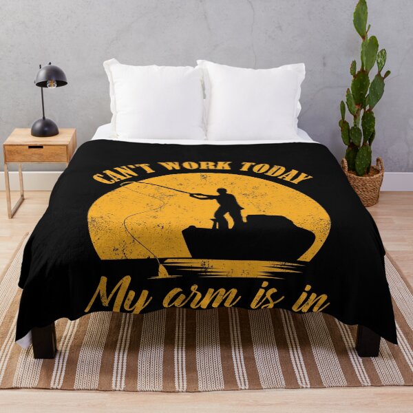 Item preview, Can't Work Today My Arm Is In A Cast Funny Retro Fisherman designed and sold by ACHRAF877.