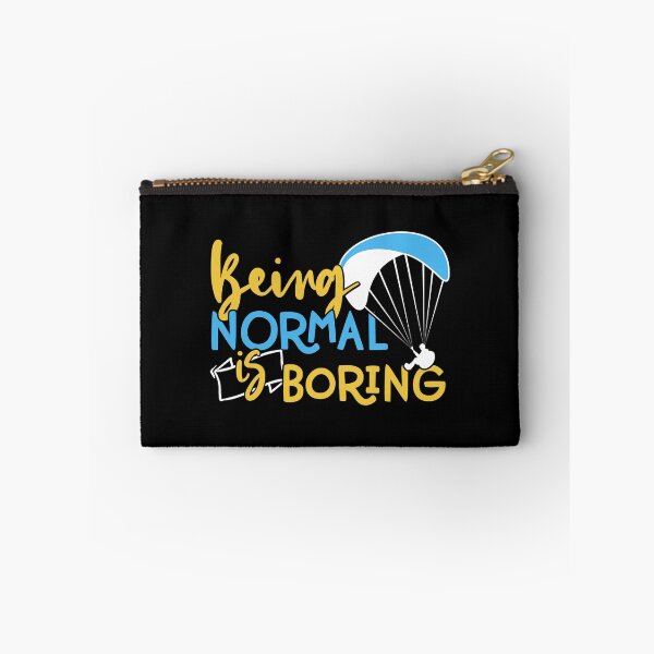 Item preview, Being Normal is Boring - Adventure Paragliding print designed and sold by theodoros20.