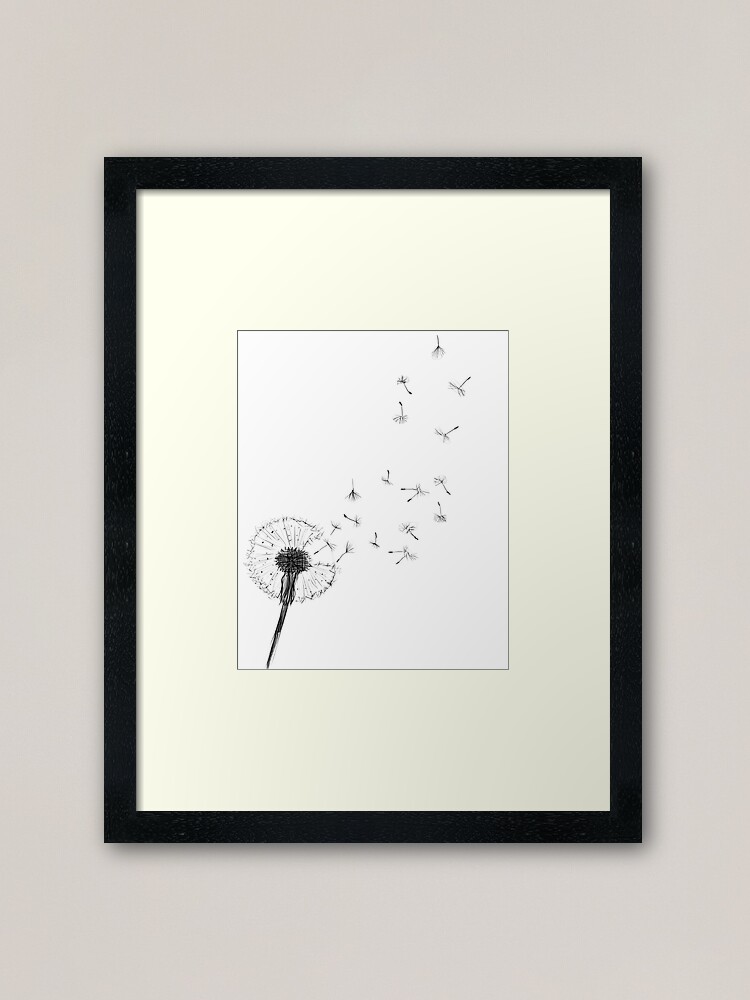 Black And White Print Dandelion Print Scandinavian Minimalist