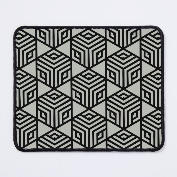 Item preview, Black and Gray Green Stripe Cube Pattern - Pratt and Lamberts 2022 Color of the Year Gray Mist 419B designed and sold by ColorOfTheYears.