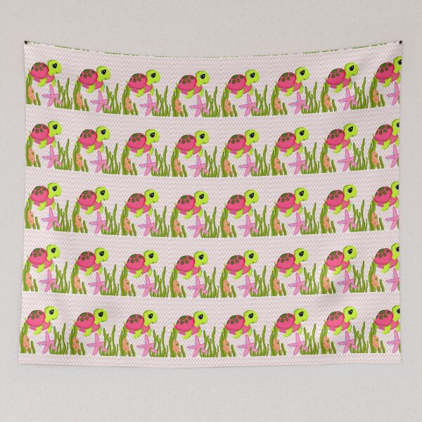 Item preview, Pink Sea Turtle Zig Zags designed and sold by BeachBumFamily.