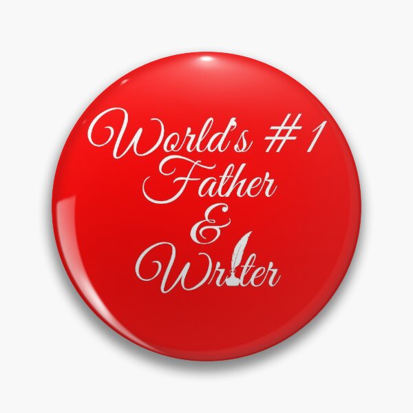 Item preview, World's #1 Father & Writer Red Background designed and sold by TheKnightWriter.