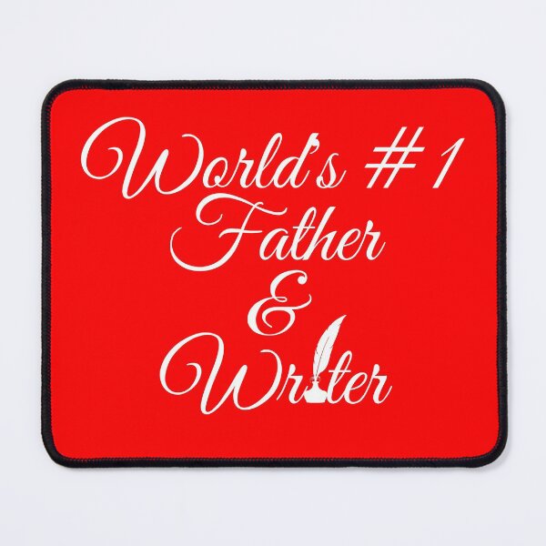 Item preview, World's #1 Father & Writer Red Background designed and sold by TheKnightWriter.