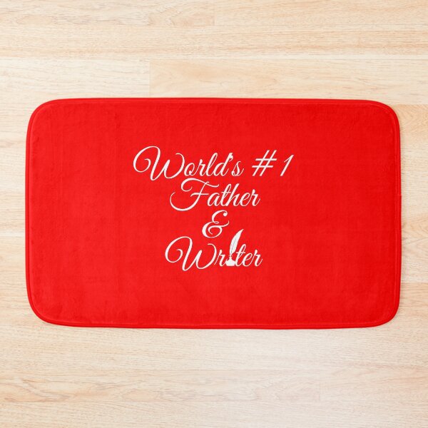 Item preview, World's #1 Father & Writer Red Background designed and sold by TheKnightWriter.