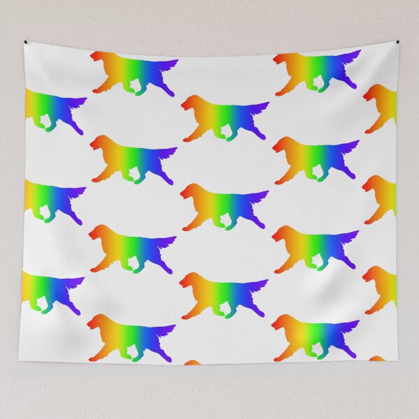 Item preview, Rainbow Flat-Coated Retriever  designed and sold by MarshBec.