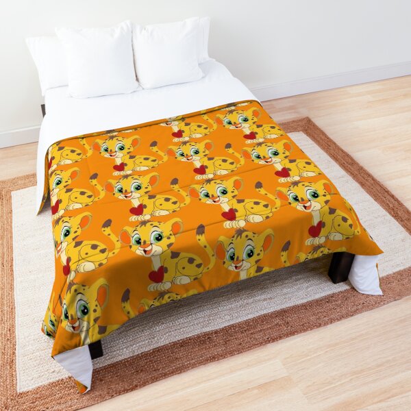 Herz-Tiger Tagesdecke