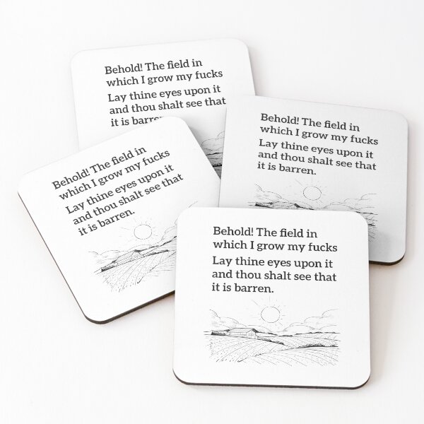 Item preview, Behold The Field Where I Grow My Fucks Coffee Mug Fresh Out of Fucks Inappropriate Rude Sarcasm Quotes Gift Idea designed and sold by ThebestishereSG.