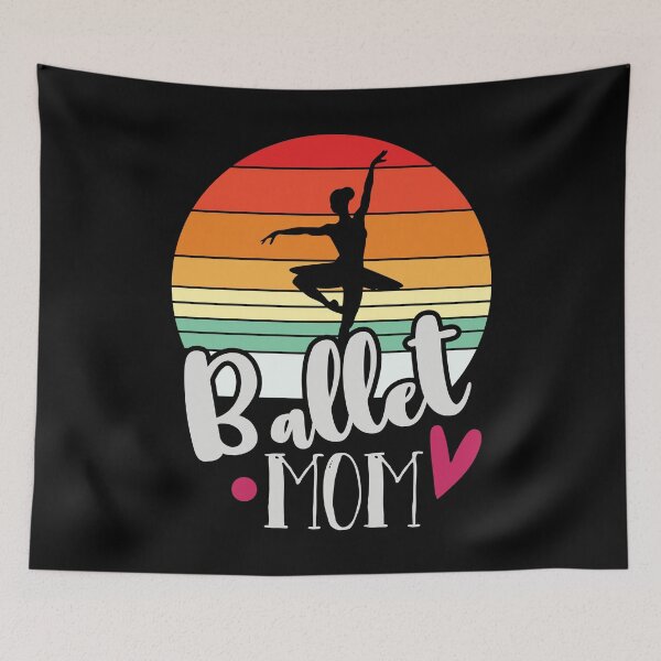 Aperçu de l'œuvre Maman de ballet - Idée de cadeau de conception de danseuse de ballet Girly rétro vintage mignonne pour la ballerine créée et vendue par Prince - Bestseller ★★★★★.