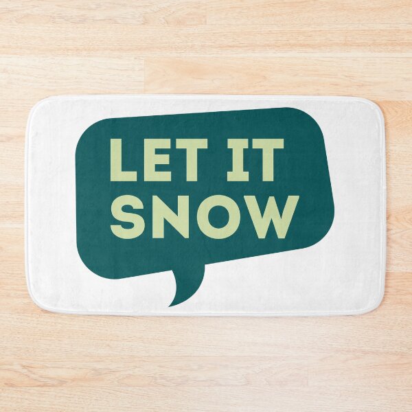 Item preview, Let It Snow Speech Bubble deep green designed and sold by patsyrosedesign.