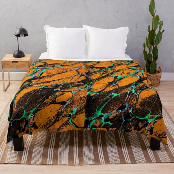 Item preview, Water Teal Creeks On Orange Marble  designed and sold by Teetans.