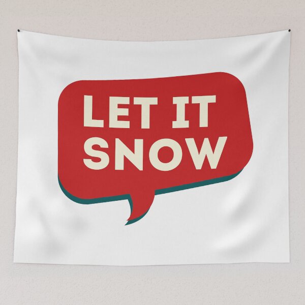 Item preview, Let It Snow Speech Bubble Red shadow designed and sold by patsyrosedesign.