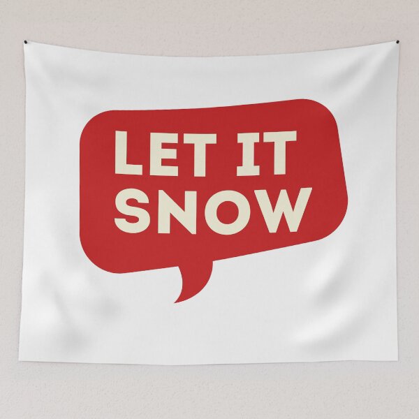 Item preview, Let It Snow Speech Bubble Red designed and sold by patsyrosedesign.