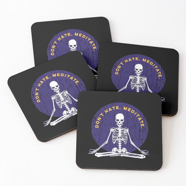 Item preview, Don't Hate. Mediate: Skeleton Meditating designed and sold by friendlyspoon.