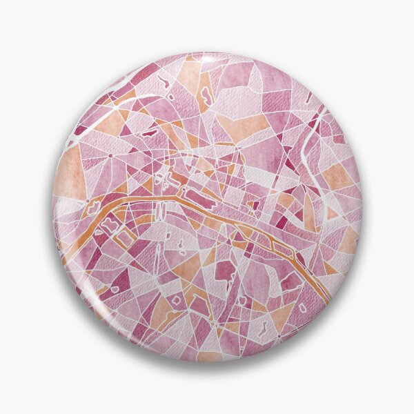 Item preview, Paris Map in Pink & Orange designed and sold by MarcyBrennanArt.