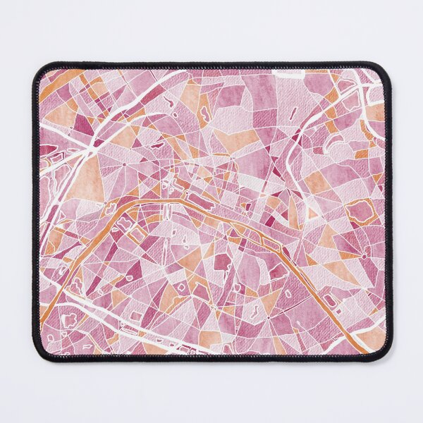 Item preview, Paris Map in Pink & Orange designed and sold by MarcyBrennanArt.