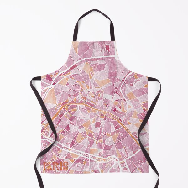 Item preview, Paris Map in Pink & Orange designed and sold by MarcyBrennanArt.