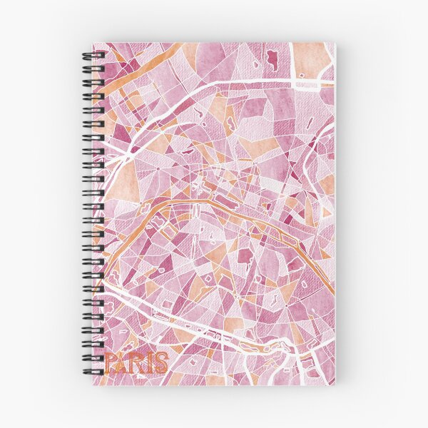 Item preview, Paris Map in Pink & Orange designed and sold by MarcyBrennanArt.