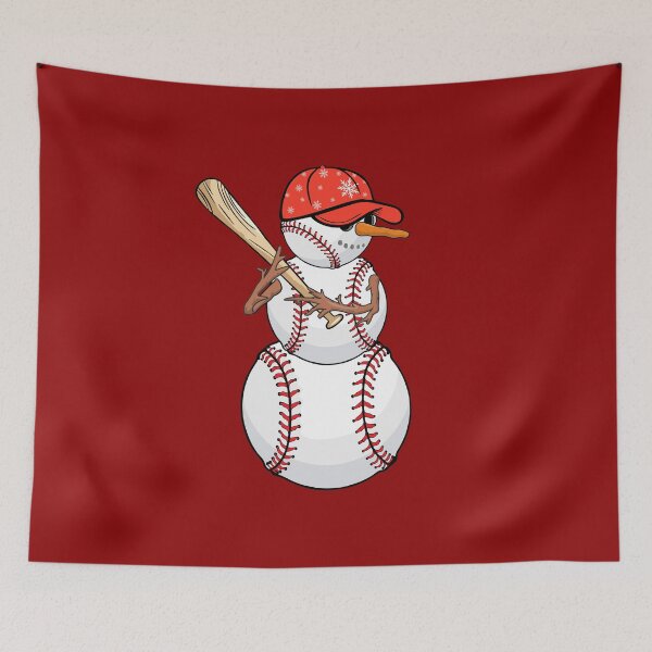 Item preview, Snowman Baseball Player Christmas Funny Gift  designed and sold by alenaz.