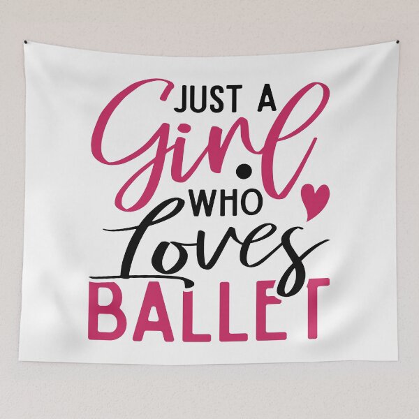 Item preview, Just a Girl Who Loves Ballet - Cute Girly Ballet Dancer Design Gift Idea For Ballerina designed and sold by Prince - Bestseller ★★★★★.