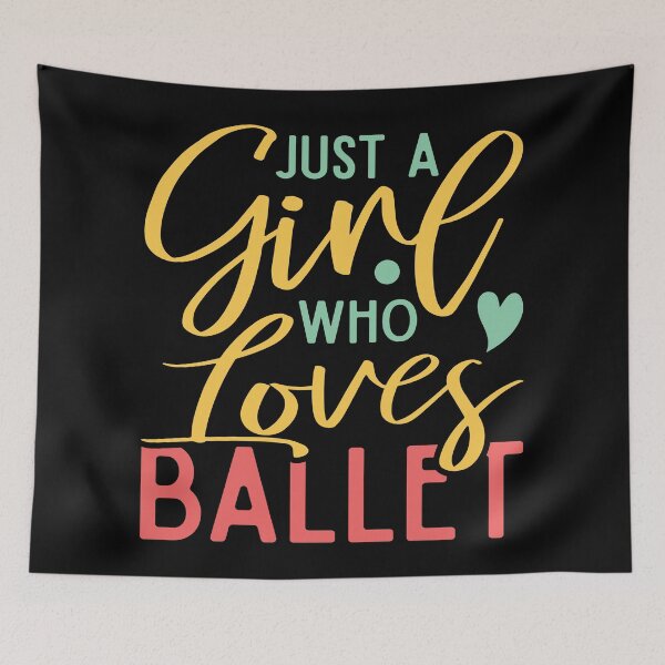 Item preview, Just a Girl Who Loves Ballet - Cute Girly Ballet Dancer Design Gift Idea For Ballerina designed and sold by Prince - Bestseller ★★★★★.