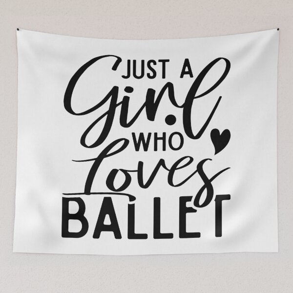 Item preview, Just a Girl Who Loves Ballet - Cute Girly Ballet Dancer Design Gift Idea For Ballerina designed and sold by Prince - Bestseller ★★★★★.