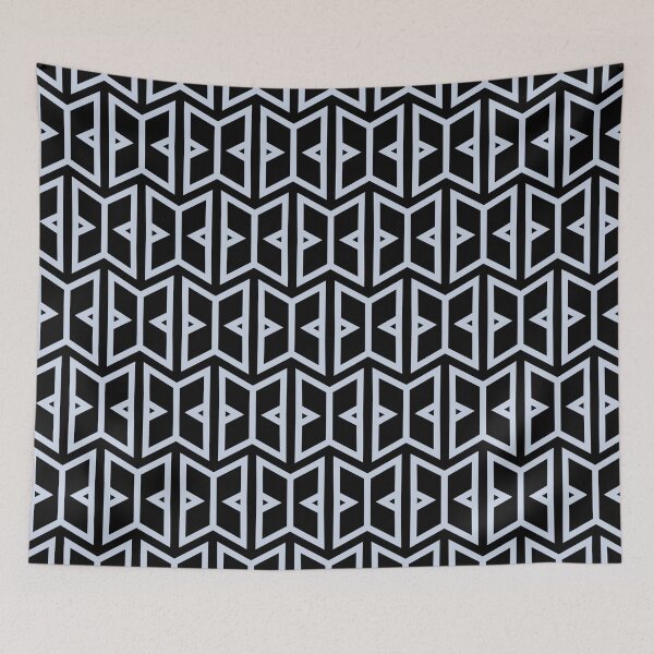 Item preview, Black and Pastel Blue Art Deco Pattern - Diamond Vogel 2022 Popular Colour Surf's Surprise 0593 designed and sold by ColorOfTheYears.