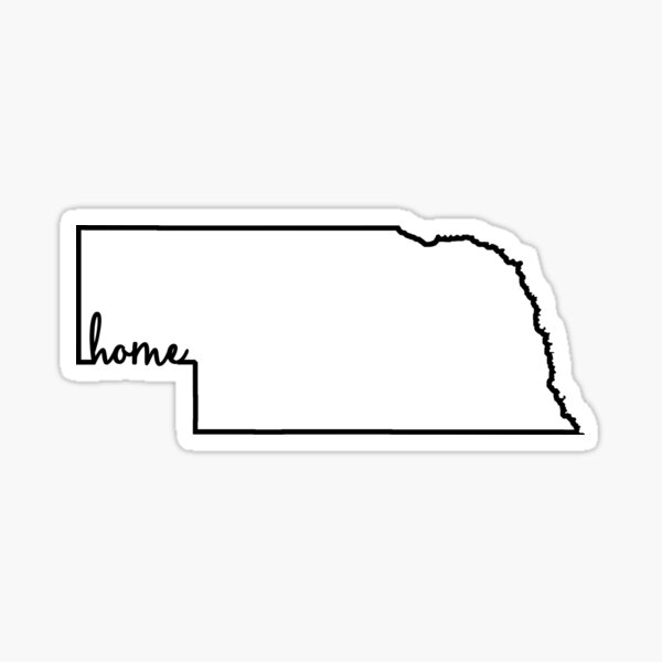 Nebraska Home Outline Sticker