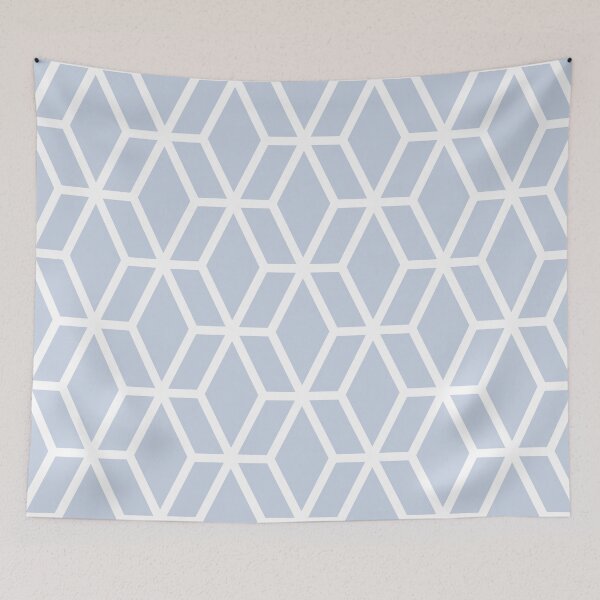 Artikelvorschau, Blue and White Tessellation Line Pattern 16 - Diamond Vogel 2022 Popular Colour Surf's Surprise 0593 entworfen und verkauft von ColorOfTheYears.