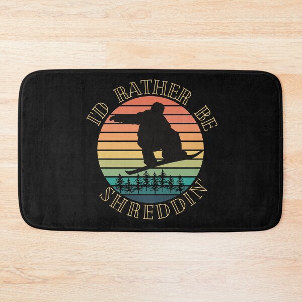 Item preview, I'd rather be shreddin', vintage sunset, snowboarding lover, snowboarding fan designed and sold by allycat57.