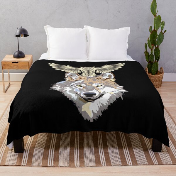 Item preview, wolf and owl amazing design designed and sold by designbyuzi.