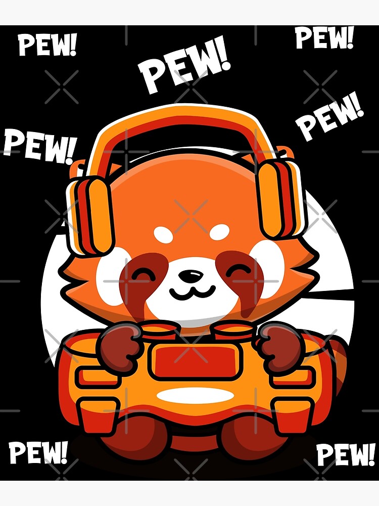 "Red Panda Gaming " Poster for Sale by Geniousify Redbubble