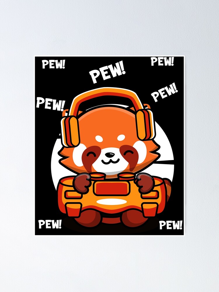 "Red Panda Gaming " Poster for Sale by Geniousify Redbubble