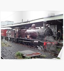 Steam Engine 3265 @ Central Station, Sydney, Australia Poster