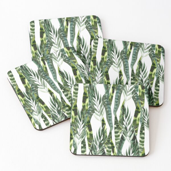 Item preview, Exotic house plant leaves pattern designed and sold by PG Illustration.