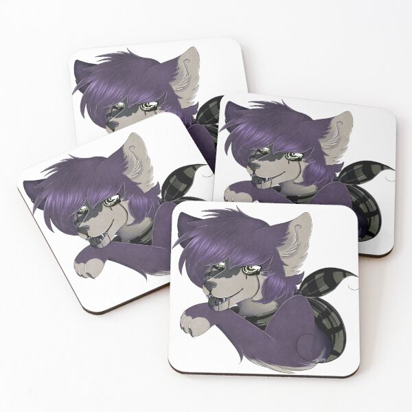 Item preview, Smirking purple wolf with running eyes designed and sold by Kristoffersson.
