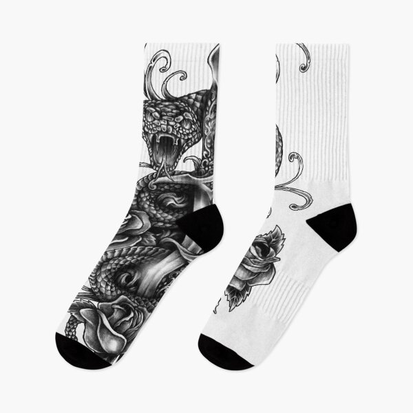 Item preview, Black Rose Snake Art  designed and sold by BeeMeCreative.