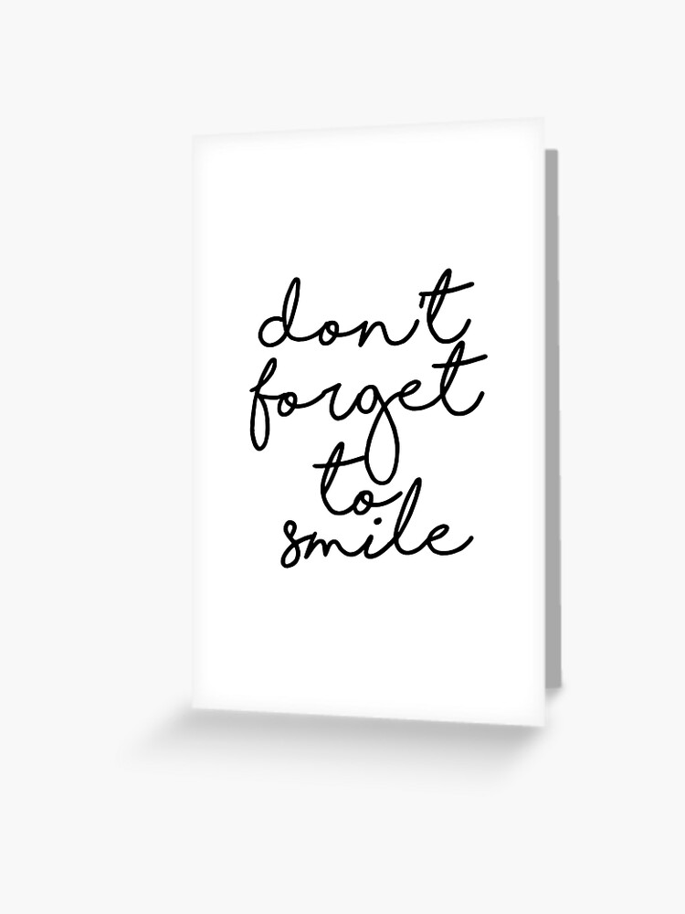 Inspirational Art Don T Forget To Smile Printable Quote Nursery