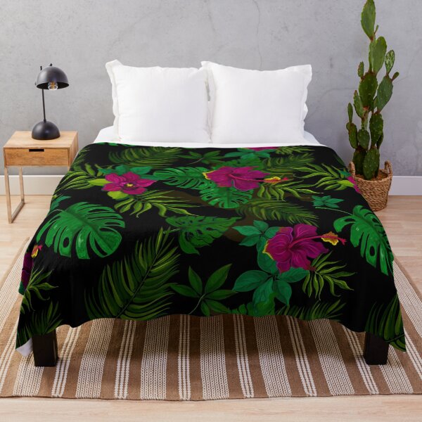 Item preview, Exotic jungle night flowers pattern designed and sold by PG Illustration.