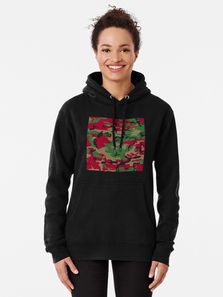 red camo hoodie womens