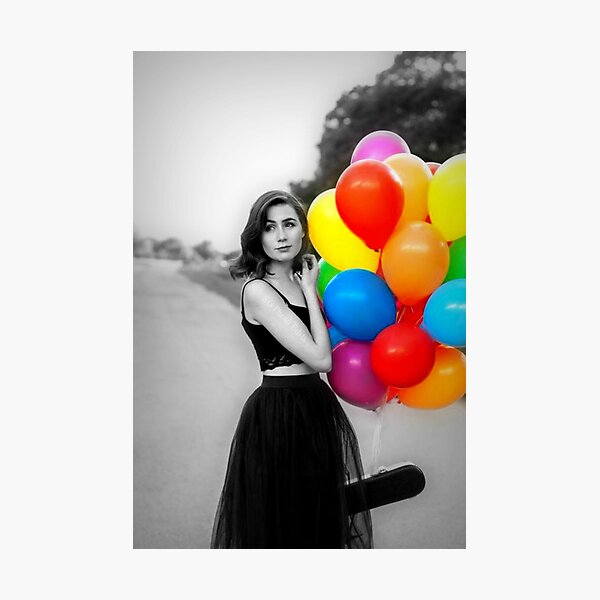 dodie clark rainbow balloons Photographic Print