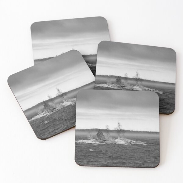 Item preview, El islote helado en Nasijarvi bw designed and sold by Jouko Lehto Photography.