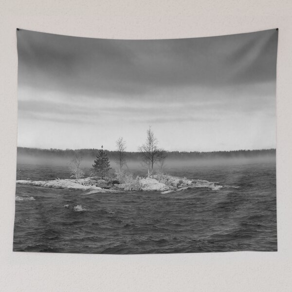 Item preview, El islote helado en Nasijarvi bw designed and sold by Jouko Lehto Photography.
