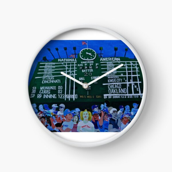 Chicago Cubs Clock - Wrigley Field Scoreboard Style Clock 5 Sizes Available