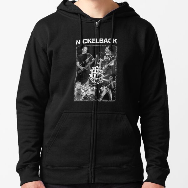 Vintage Virtual Nickelbacks Band Music Legend 70s 80s Zipped Hoodie